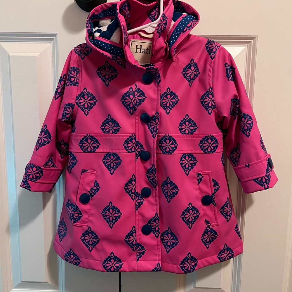 Hatley Pink and Navy Raincoat